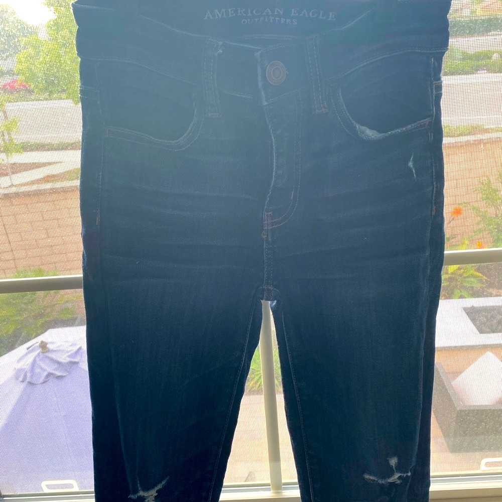 AE Ne(x)t Level Ripped  High-Waisted Jegging Crop